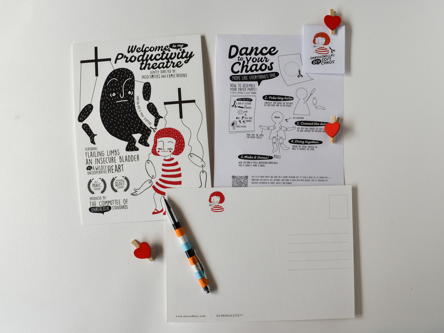 Dance to Your Chaos: Whisper Universe A5 Art Postcard Set