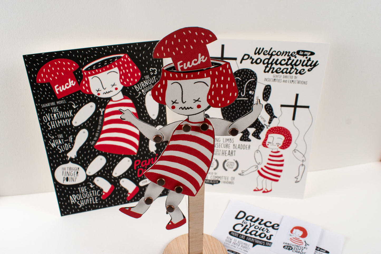 Dance to Your Chaos: Exploding Head A5 Art Postcard Set