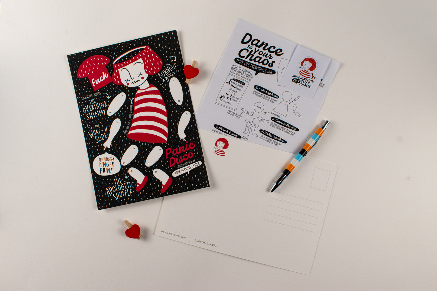 Dance to Your Chaos: Exploding Head A5 Art Postcard Set